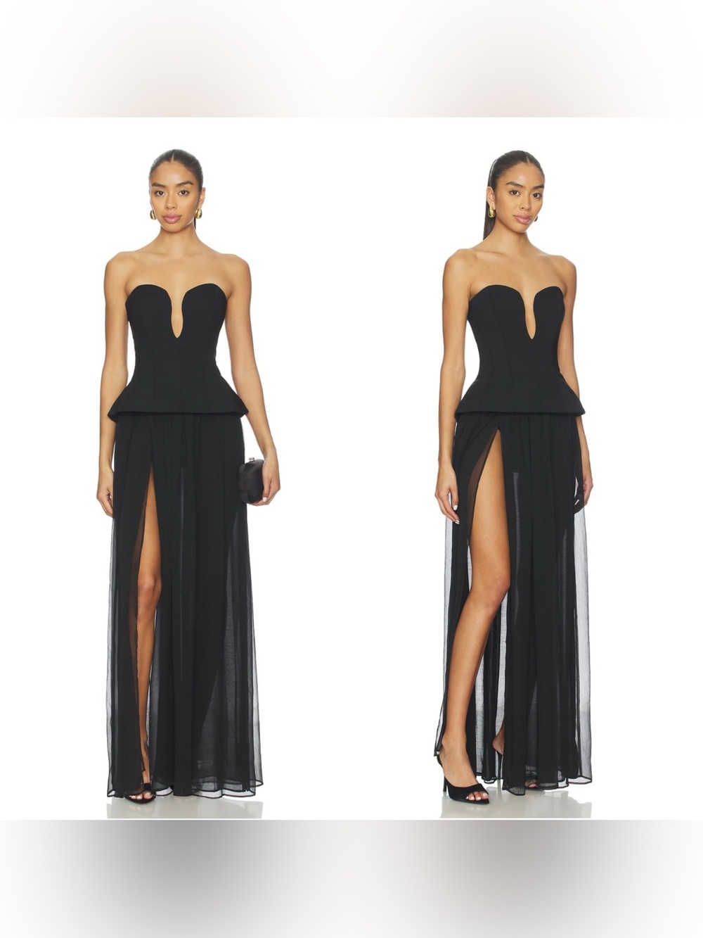NWT NBD GEMMA GOWN in black